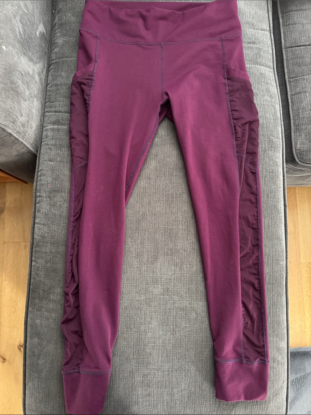 Women’s High-Rise Purple Active Leggings with Side Pockets
